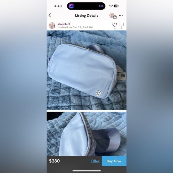 Rare! NWT Lululemon Everywhere Belt Bag 1L Volume Pastel Blue PSLB 78675 - Picture 10 of 10